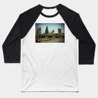 London Cityscape Blackfriars Bridge England Baseball T-Shirt